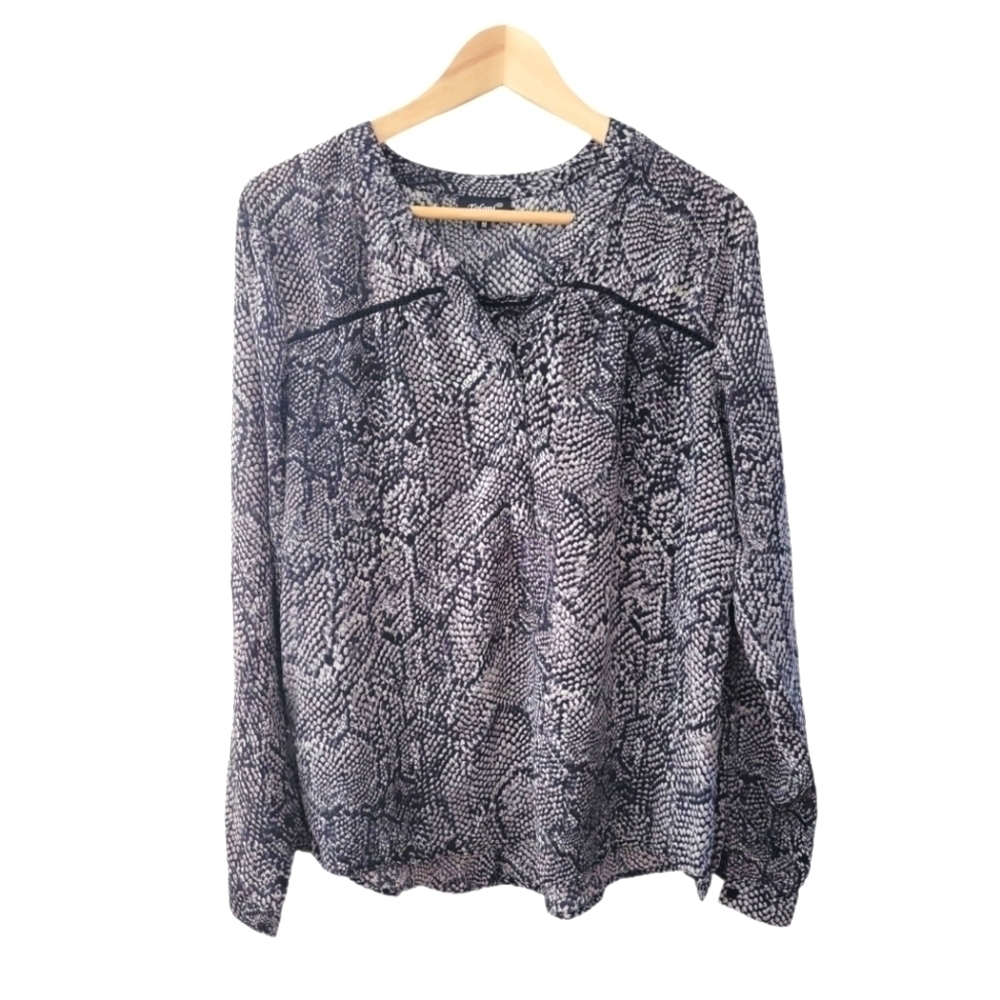 Tolani Printed Silk Blouse M